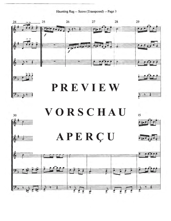 Produktgalerie: Seite 7 von 21 Haunting Rag , , (Blechbläser Quintett)