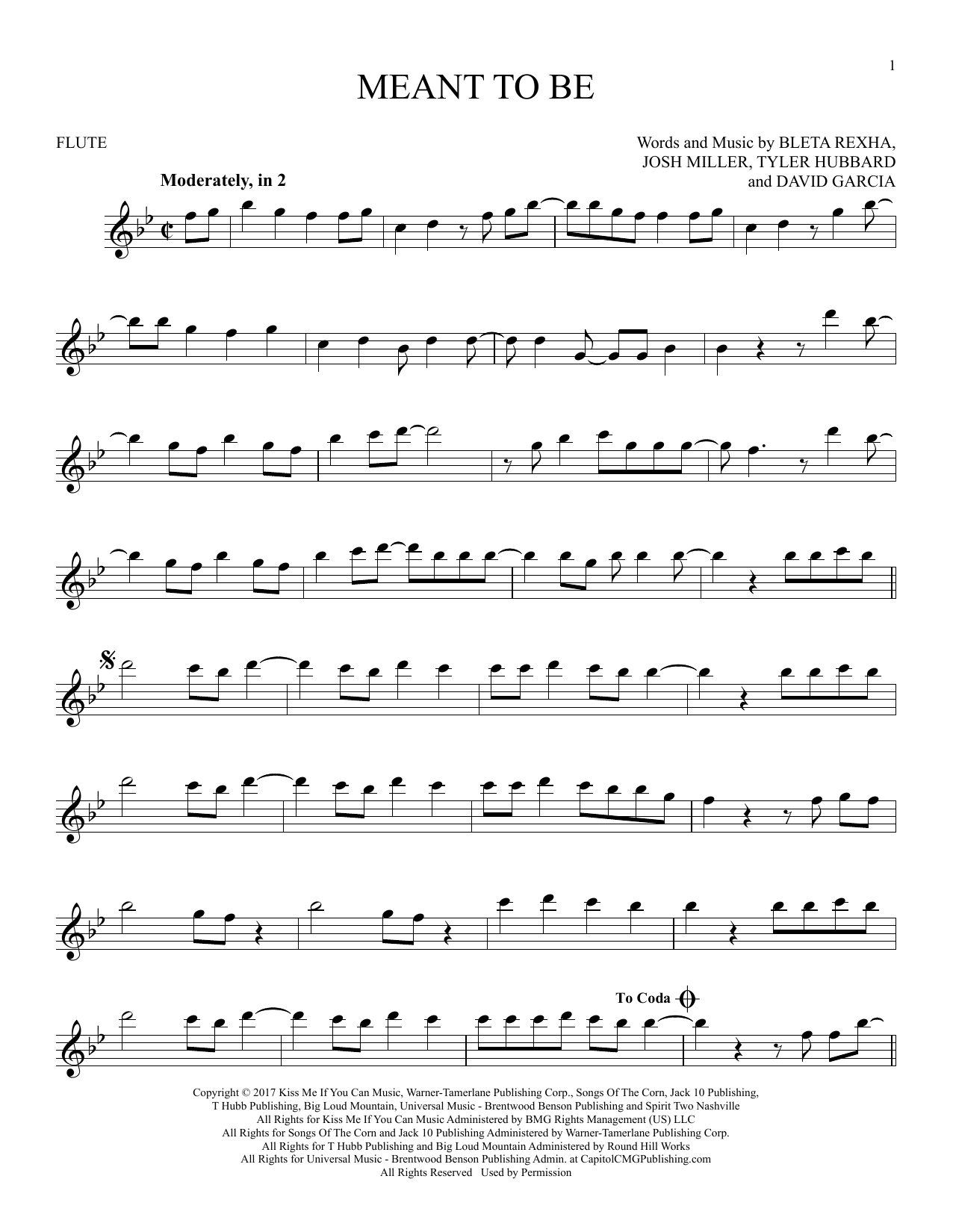 Product gallery: Page 1 of 1 Meant To Be (feat. Florida Georgia Line), Bebe Rexha