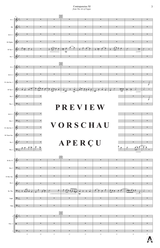 Produktgalerie: Seite 6 von 21 Contrapunctus 11 aus Kunst der Fuge , , (Concert Band)