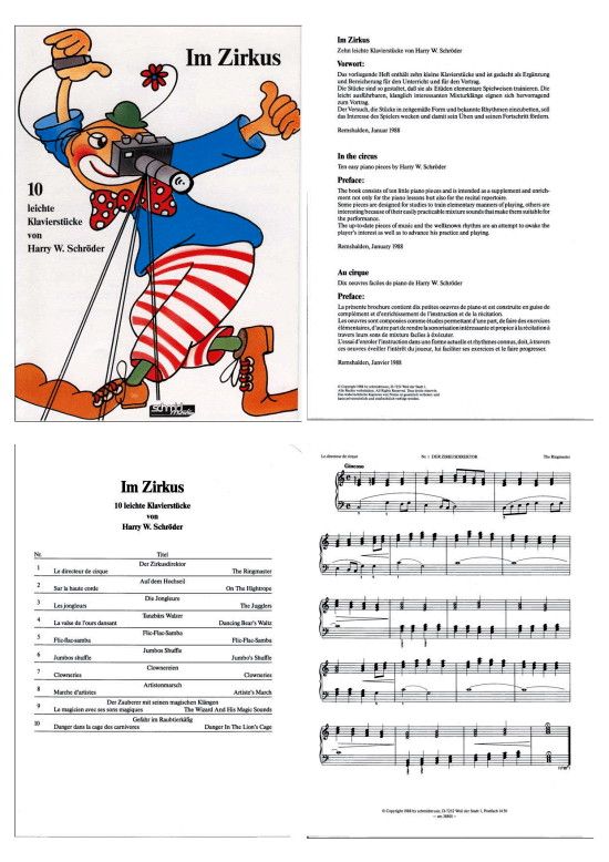 Product picture to: Im Zirkus Harry W. Schröder (10 leichte Klavierstücke)