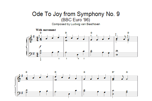 Product gallery: Page 1 of 1 Ode To Joy from Symphony No. 9, Ludwig Van Beethoven