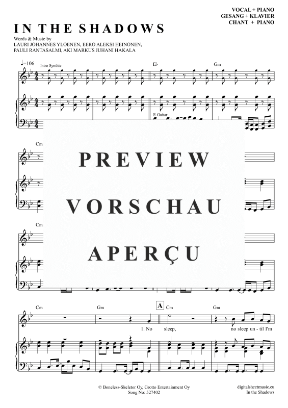 gallery: In The Shadows, Rasmus, Klavier, Gesang & Akkorde