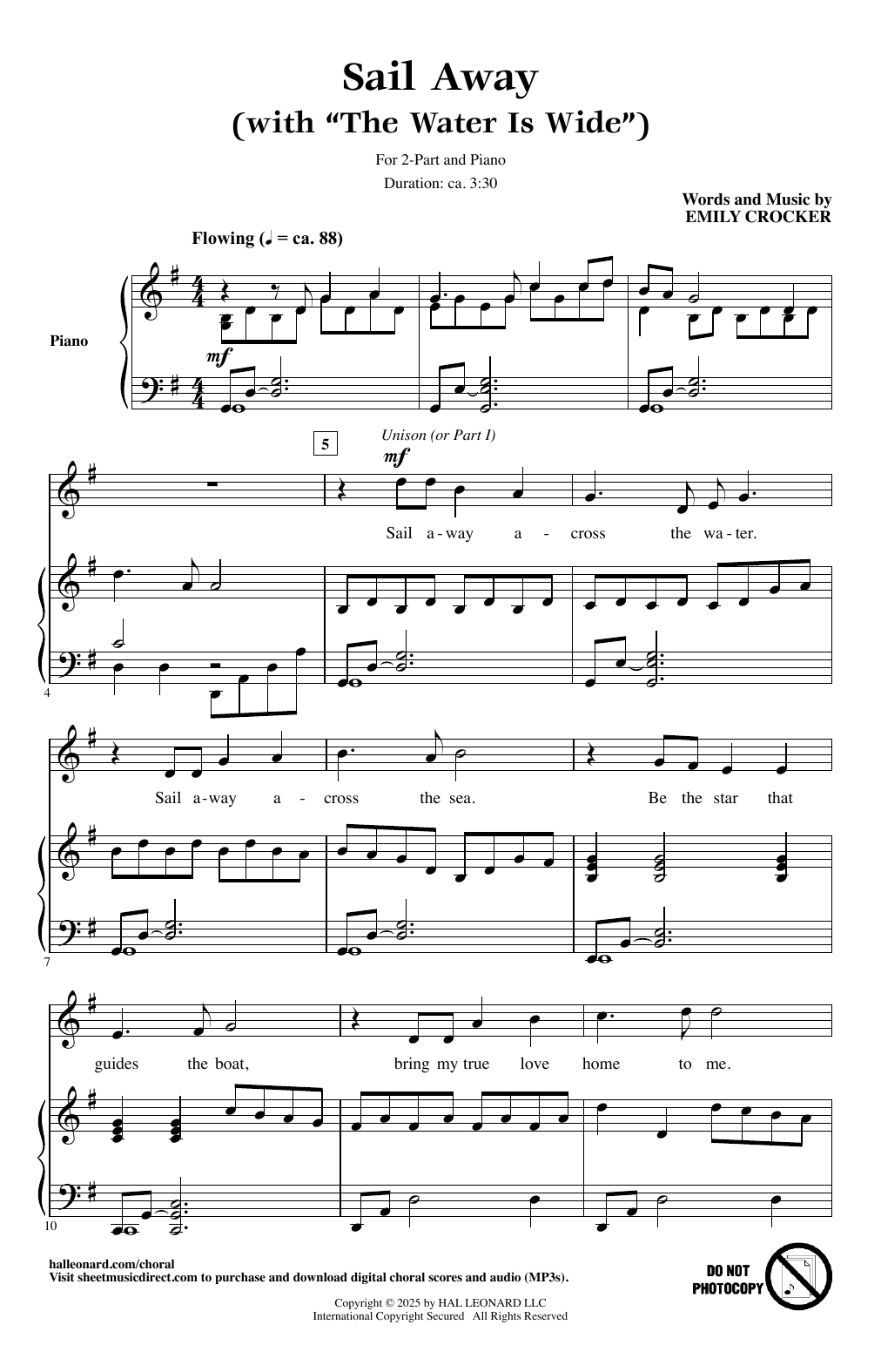 Produktbild zu: Sail Away (with The Water Is Wide)