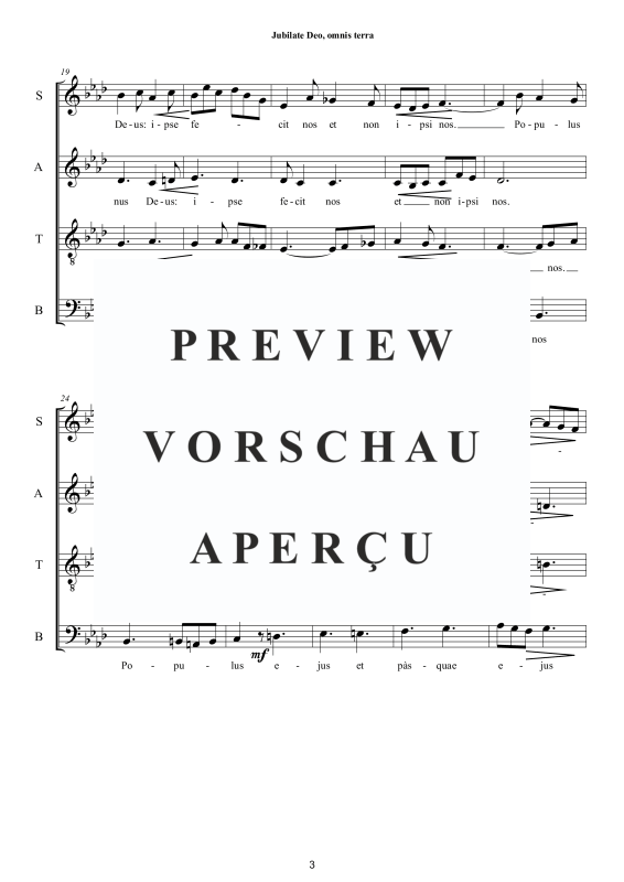 Produktgalerie: Seite 4 von 11 Jubilate Deo, omnis terra, , Oster Motette für Gemischter Chor