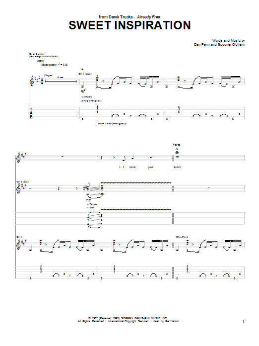 Product gallery: Page 1 of 1 Sweet Inspiration, The Derek Trucks Band