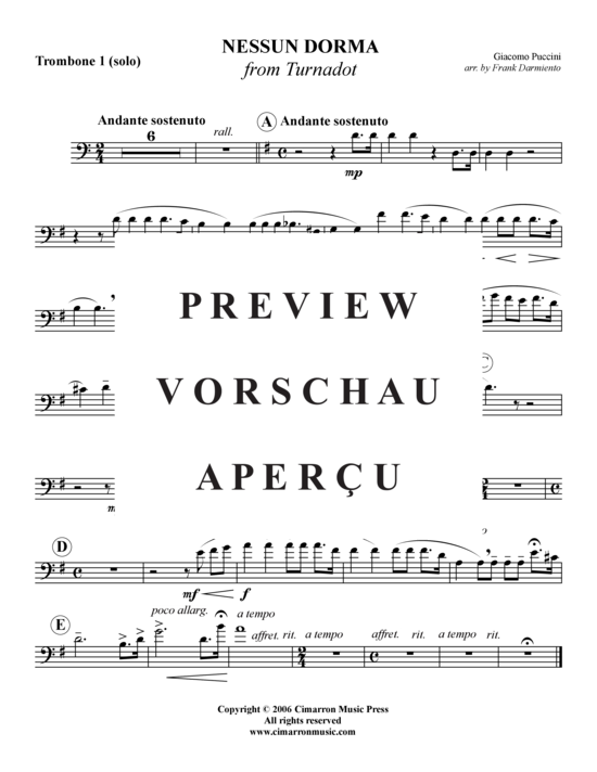 Product gallery: Page 14 of 19 Nessun Dorma , , (Trombone ensemble)