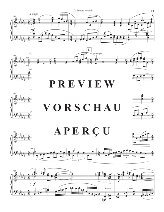 gallery: La Sonata modello , , Klavier Solo