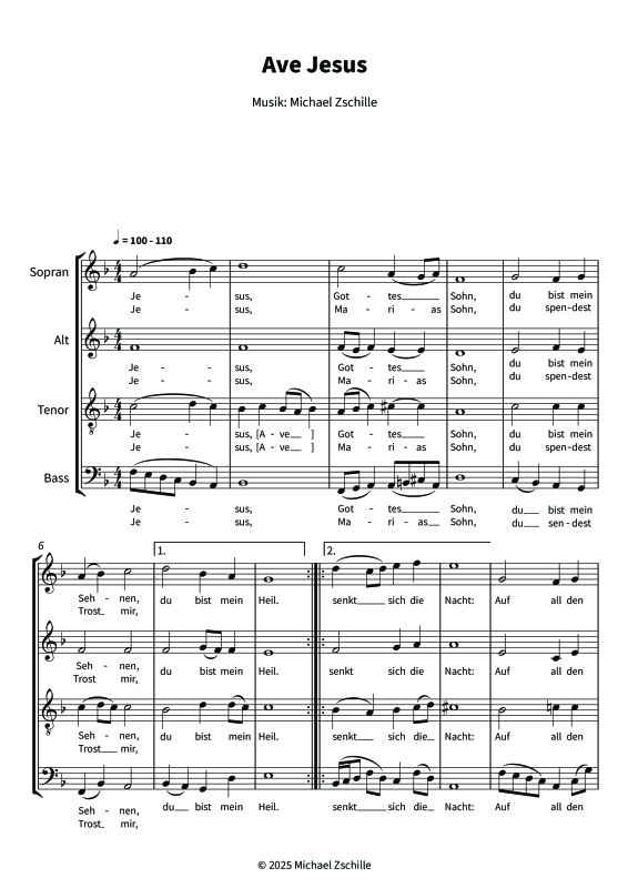 Produktgalerie: Seite 1 von 6 Ave Jesus, Gottes Sohn, , (Gemischter Chor)