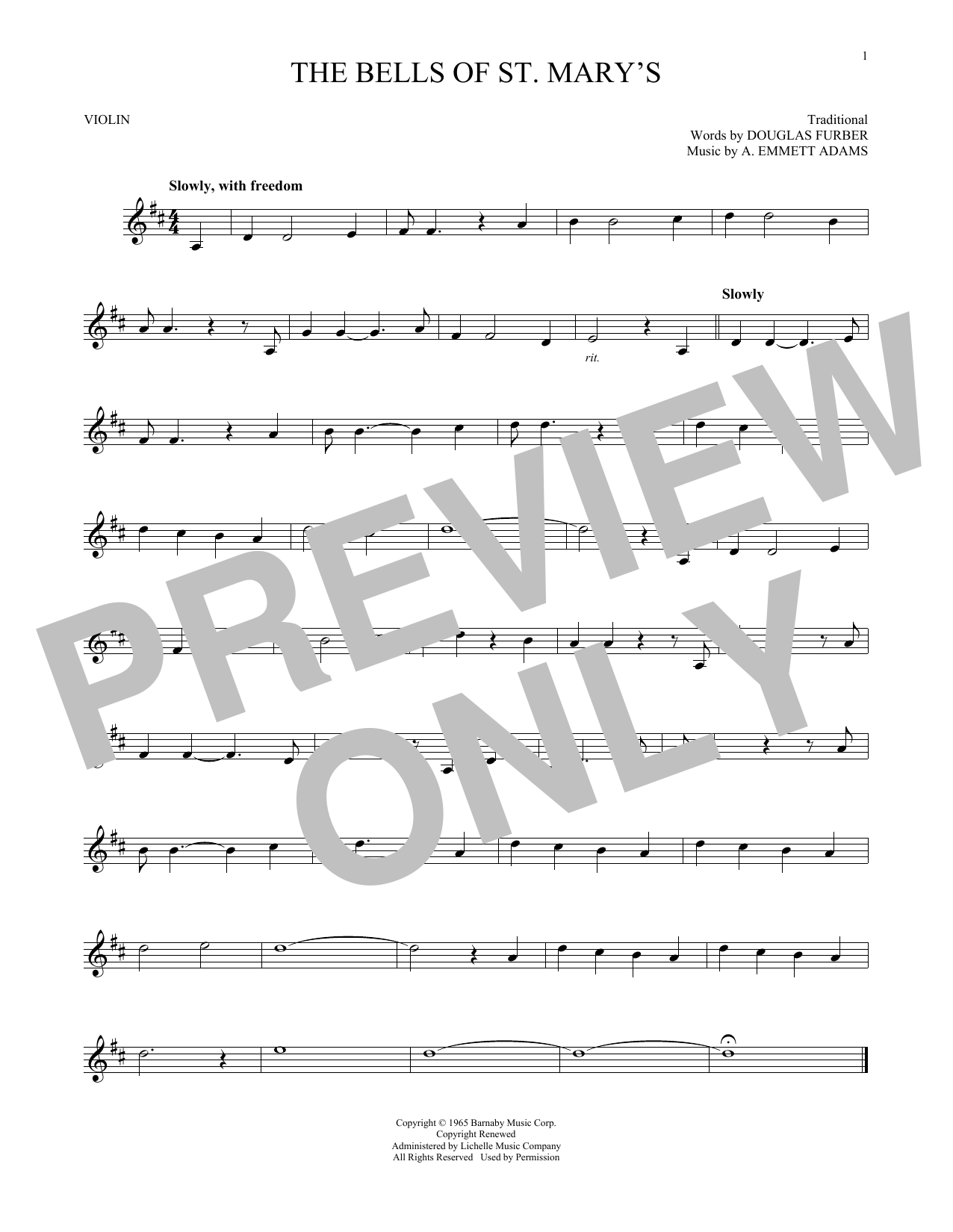 Product gallery: Page 1 of 1 The Bells Of St. Mary's, Douglas Furber