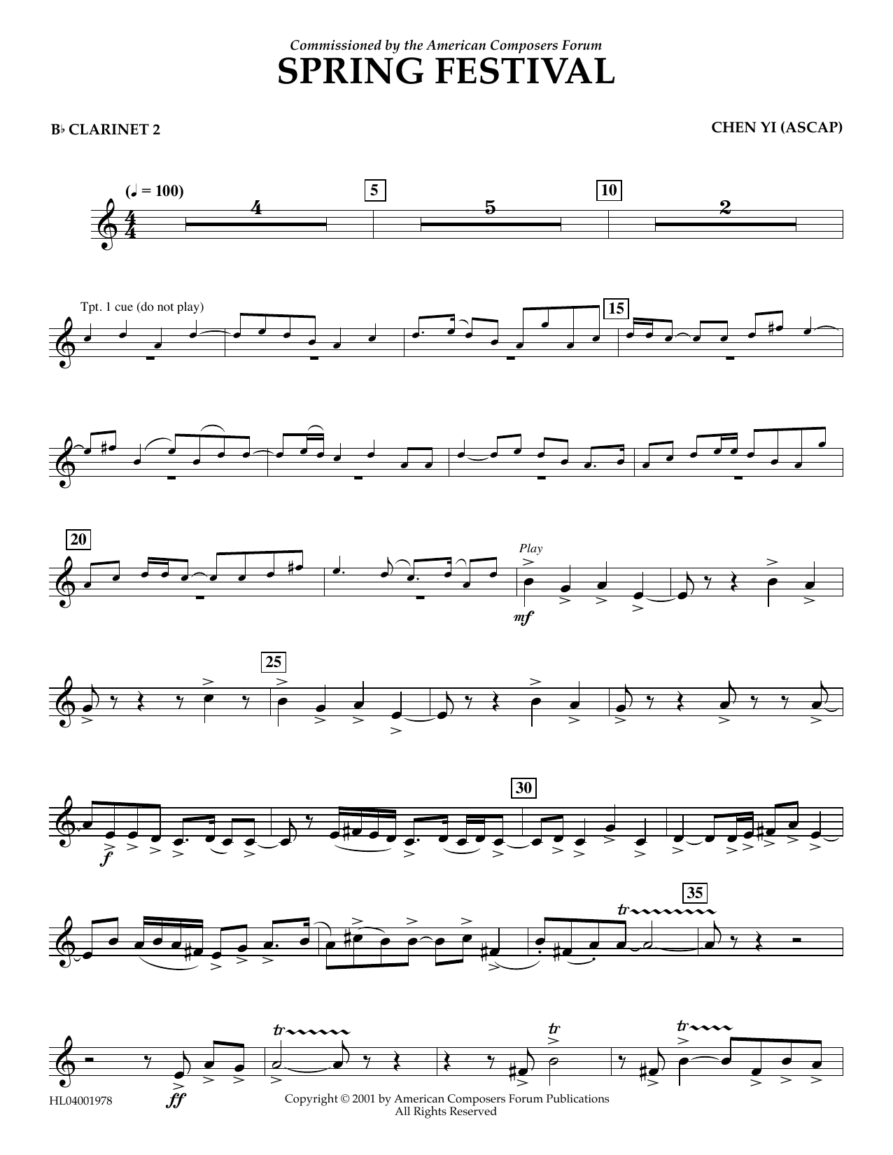 Product picture to: Spring Festival - Bb Clarinet 2