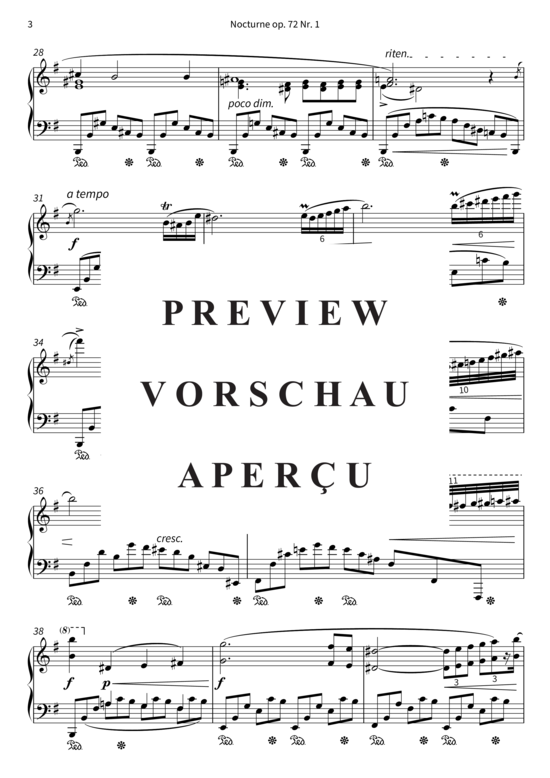 Produktgalerie: Seite 6 von 7 Nocturne op. 72 Nr. 1 , , Klavier Solo