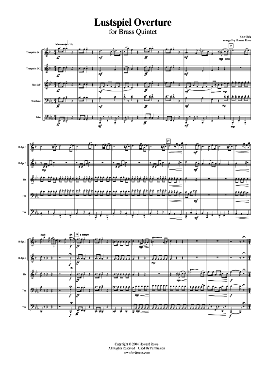 Produktbild zu: Lustspiel Ouvertüre Keler-Bella (arr. Rowe)