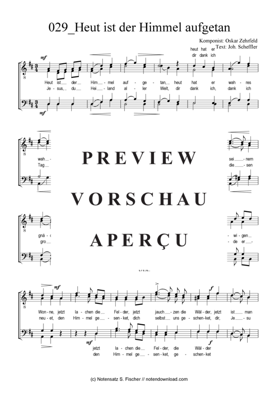 Product gallery: Page 2 of 3 Heut ist der Himmel aufgetan , , (male choir)