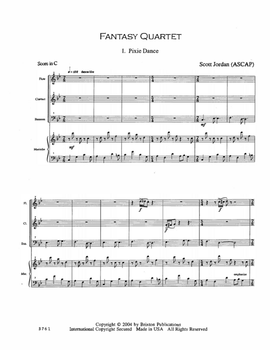 Product picture to: Fantasy Quartet Scott Jordan