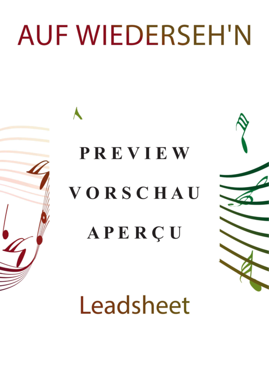 Produktgalerie: Seite 2 von 5 Auf Wiederseh´n (Gesang + Akkorde) , Carol, René, Leadsheet