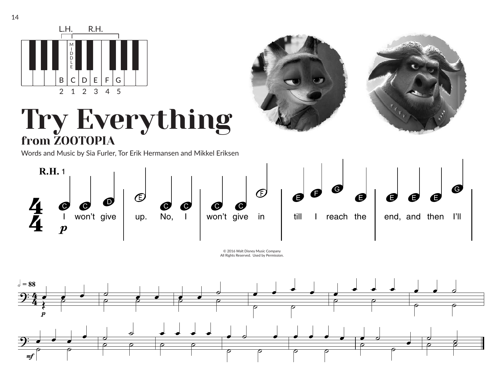 Produktbild zu: Try Everything (from Zootopia)