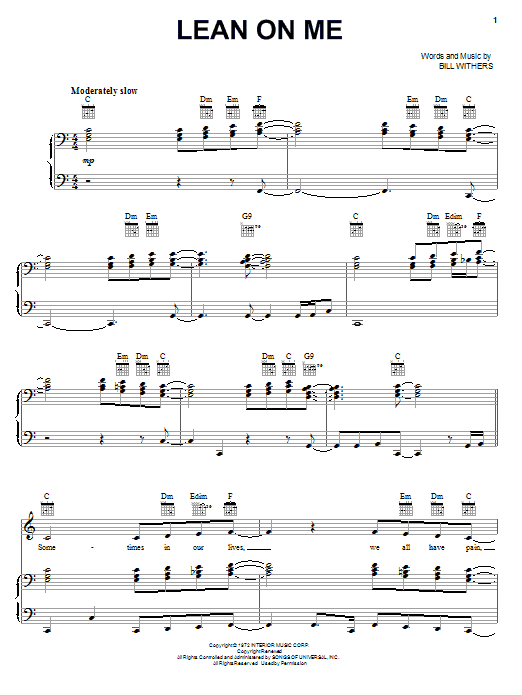 Product gallery: Page 1 of 1 Lean On Me, Bill Withers