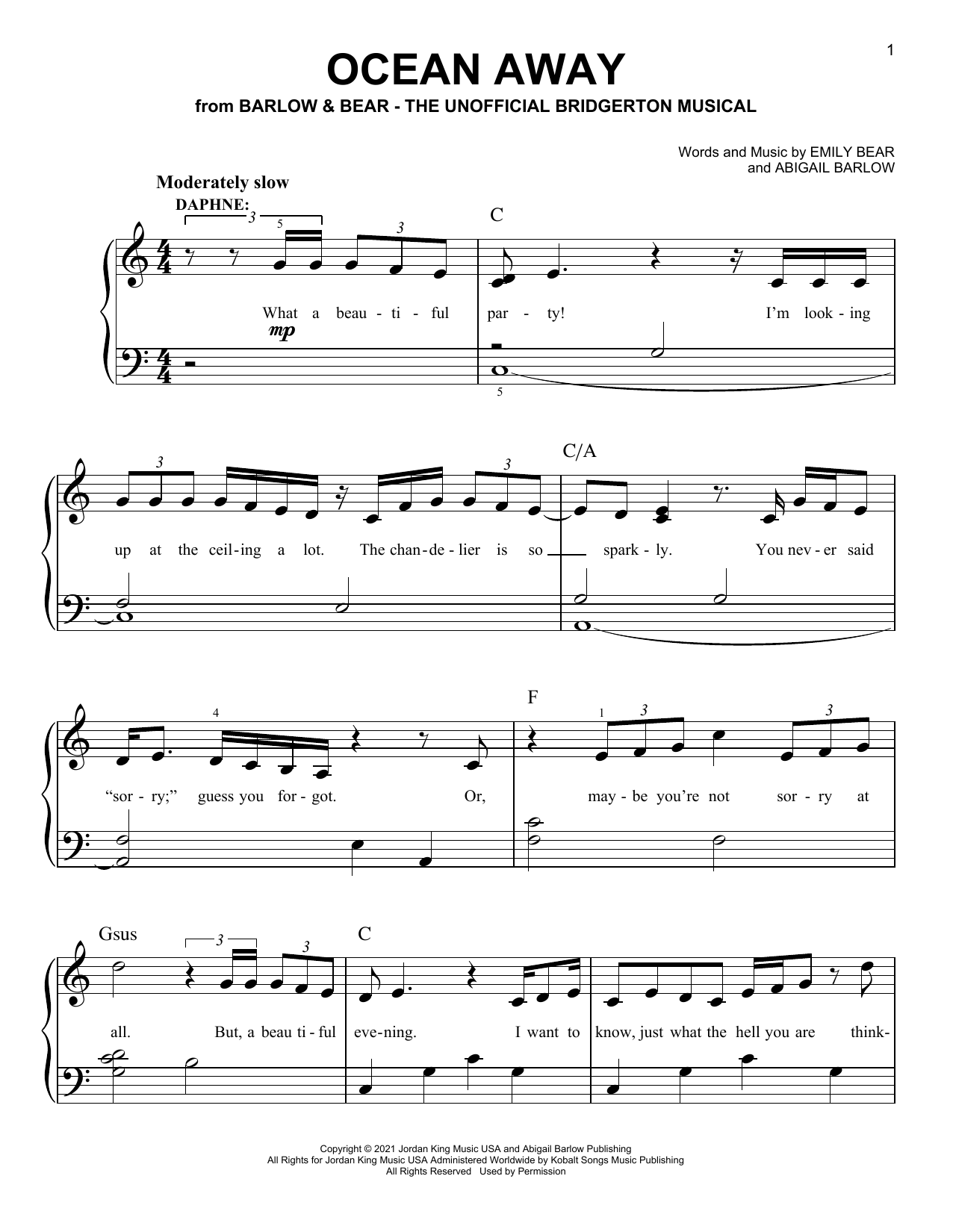 Produktbild zu: Ocean Away (from The Unofficial Bridgerton Musical)