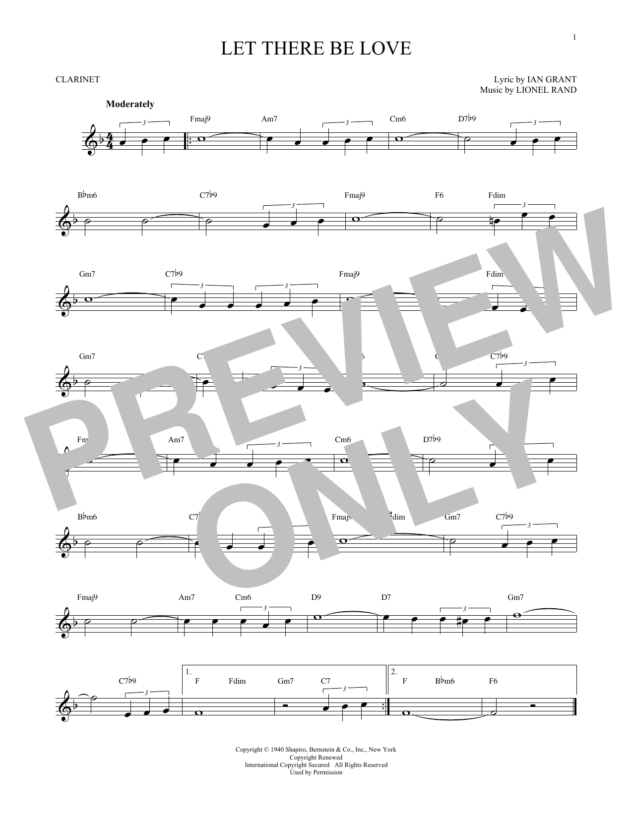 Product gallery: Page 1 of 1 Let There Be Love, Lionel Rand