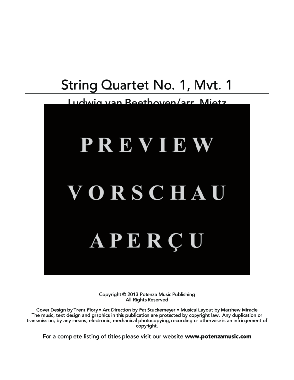 Product gallery: Page 3 of 11 String Quartet No. 1, Mvt. 1, , (Clarinet Quartet)