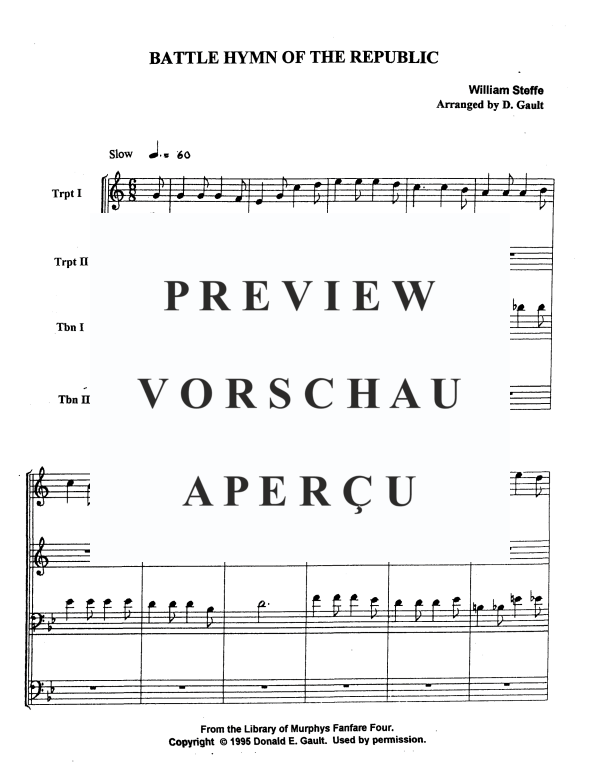 Produktgalerie: Seite 3 von 11 Battle Hymn of the Republic, , Blechbläser Quartett