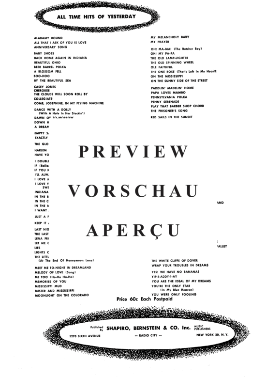 Produktgalerie: Seite 6 von 8 The Wreck Of The Old 97 , Popular Standard, Klavier und Gesang