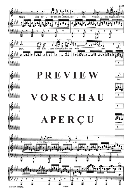 Product gallery: Page 5 of 5 Ave Maria (Ellens Gesang III) D. 839 in As-Dur, , Medium Voice and Piano