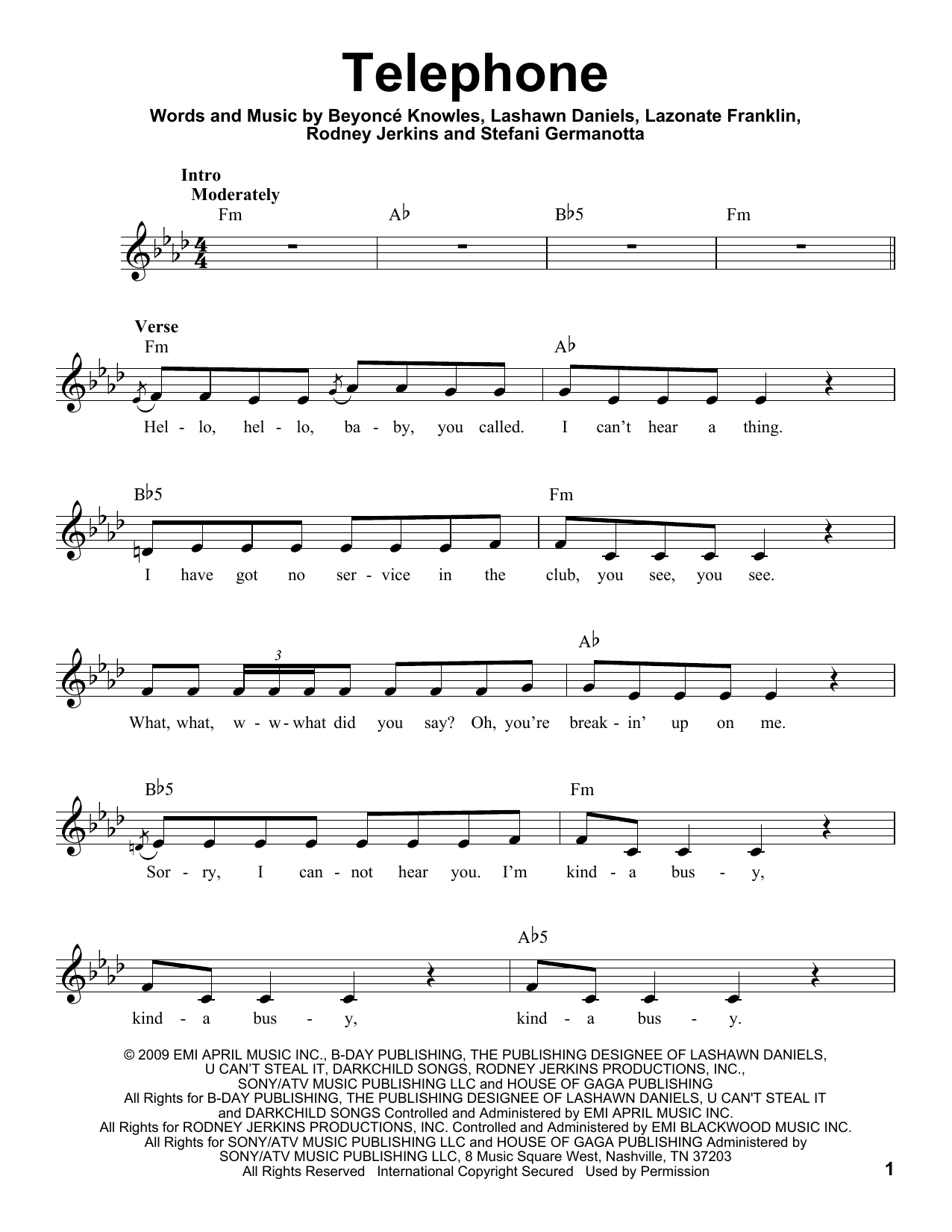 Product picture to:  Telephone - Lady Gaga featuring Beyonce