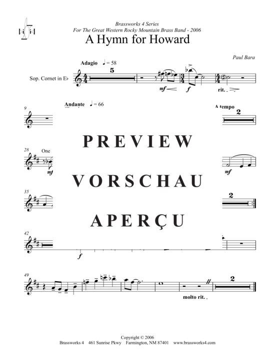 Product gallery: Page 13 of 21 A Hymn for Howard , , (Brass Ensemble)