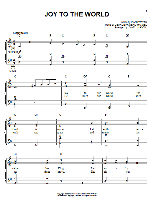 Product gallery: Page 1 of 1 Joy To The World, Isaac Watts