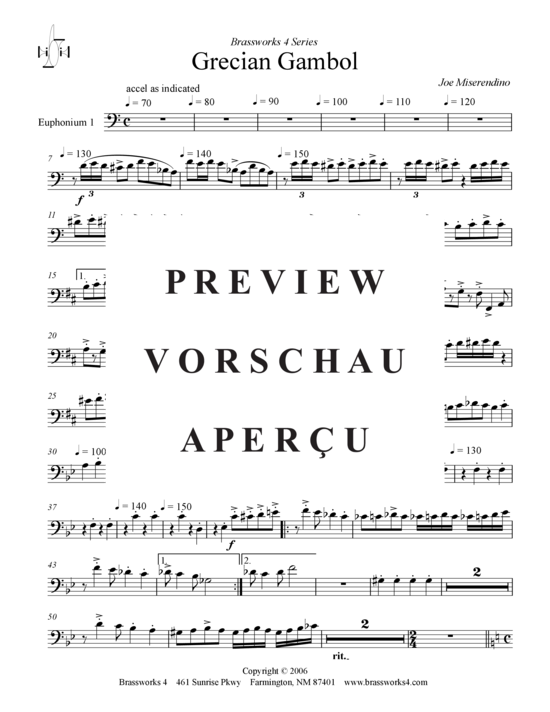 Product gallery: Page 6 of 19 Grecian Gambol , , (Tuba Quartet: 2x Baritone, 2xTuba)