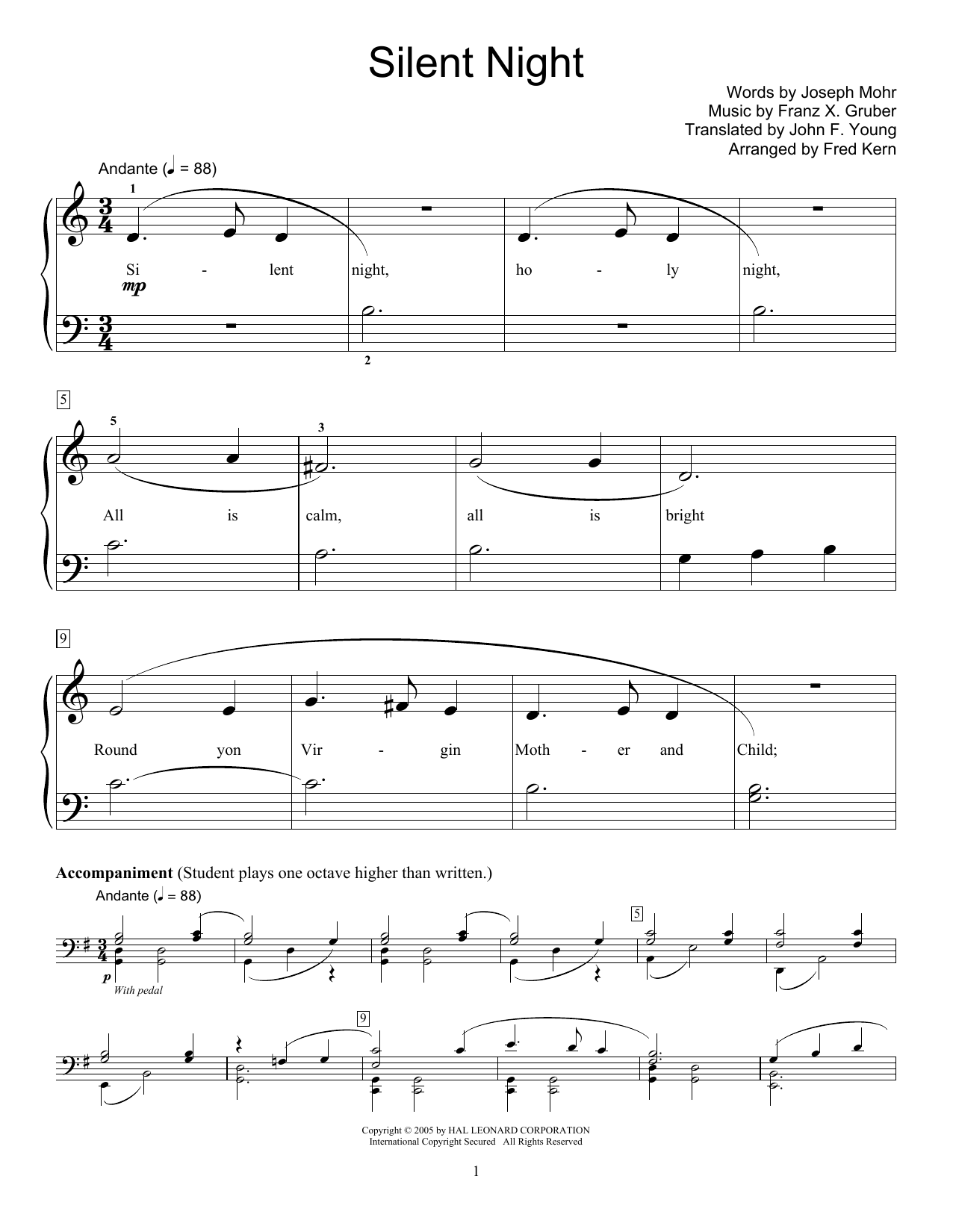 Product gallery: Page 1 of 1 Silent Night, Franz X. Gruber