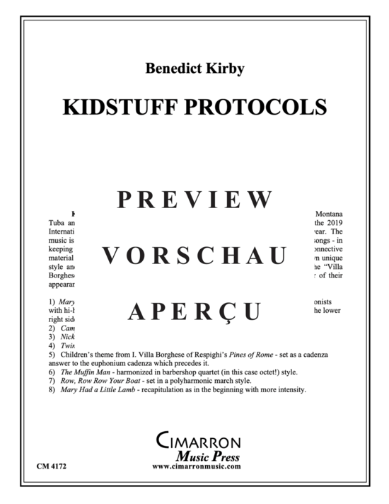 Product gallery: Page 2 of 21 Kidstuff Protocols , , (Tuba Ensemble EEEETTTT)