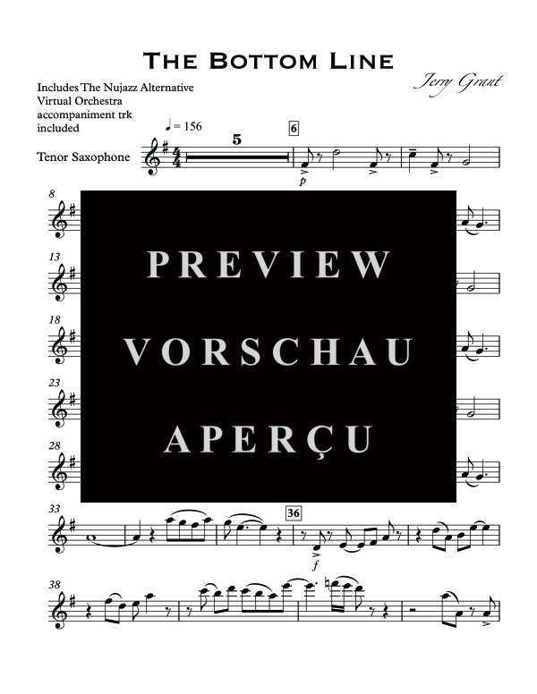 gallery: Bottom Line, The, , (Tenor Saxophon in B und Backing Track)