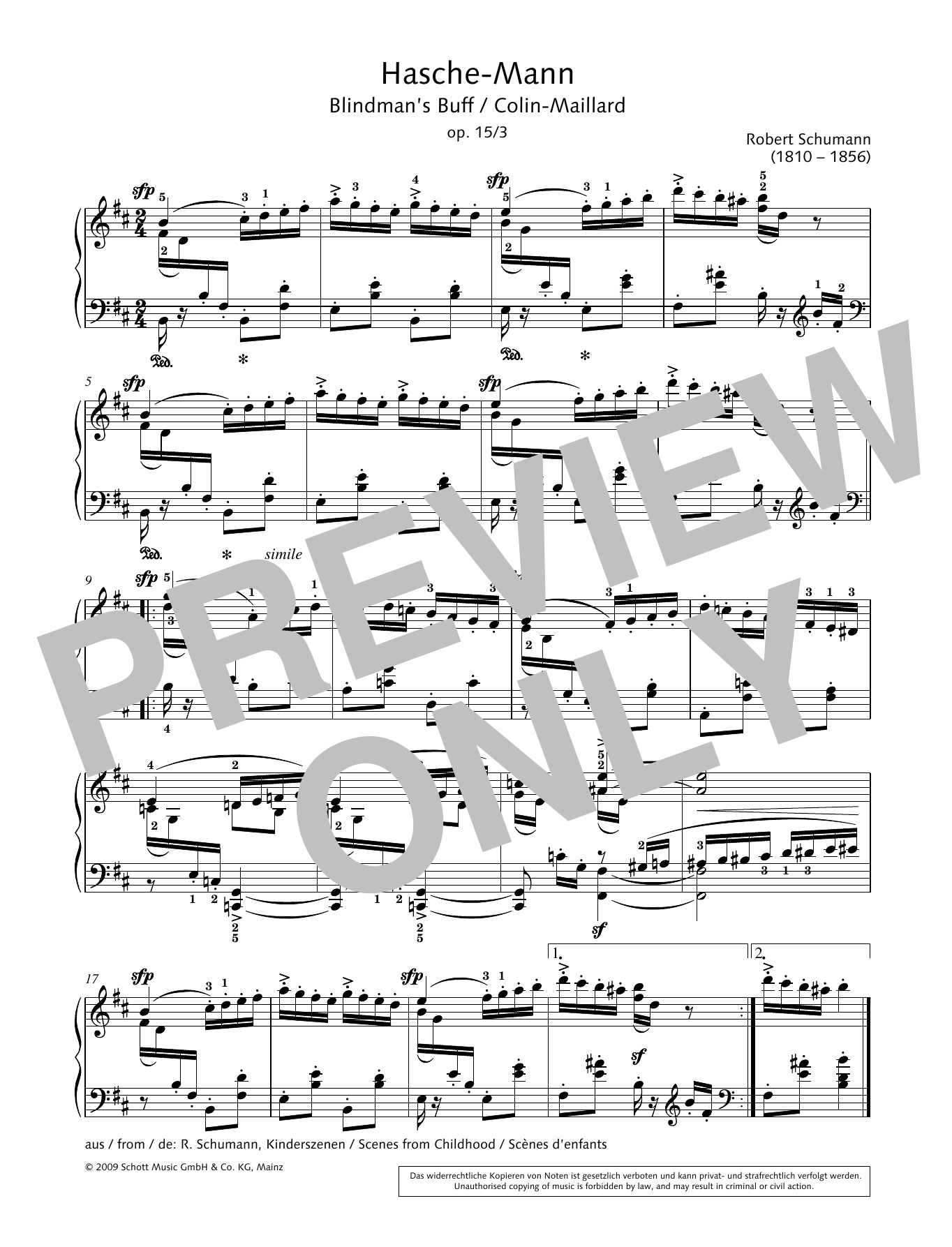 Product gallery: Page 1 of 1 Blindman's Buff, Robert Schumann