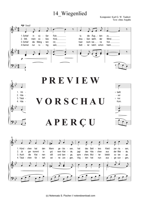 Product gallery: Page 2 of 3 Wiegenlied , , Piano and Voice