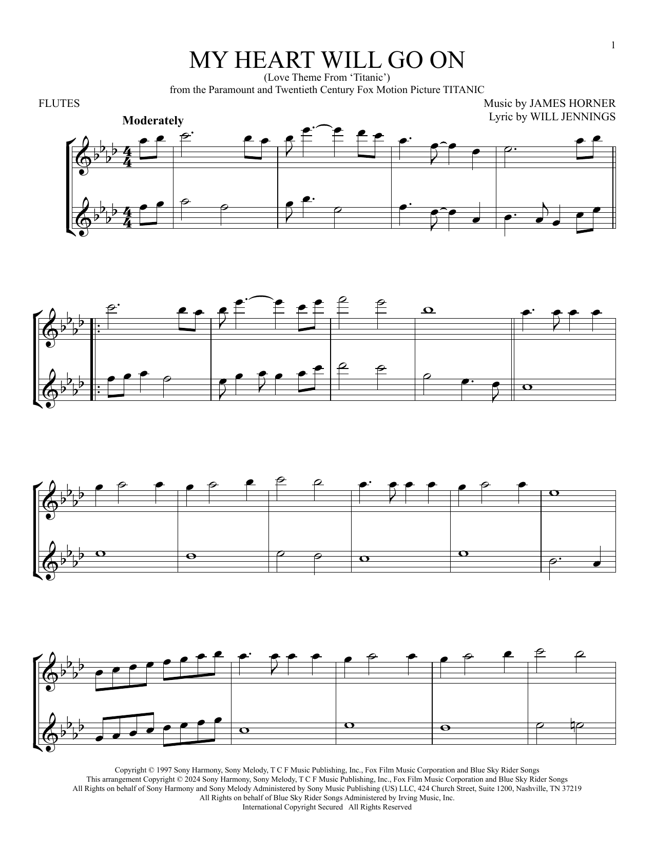 Product gallery: Page 1 of 1 My Heart Will Go On (Love Theme From 'Titanic'), Celine Dion