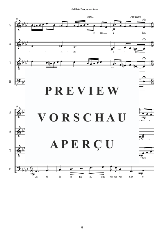 Produktgalerie: Seite 9 von 11 Jubilate Deo, omnis terra, , Oster Motette für Gemischter Chor