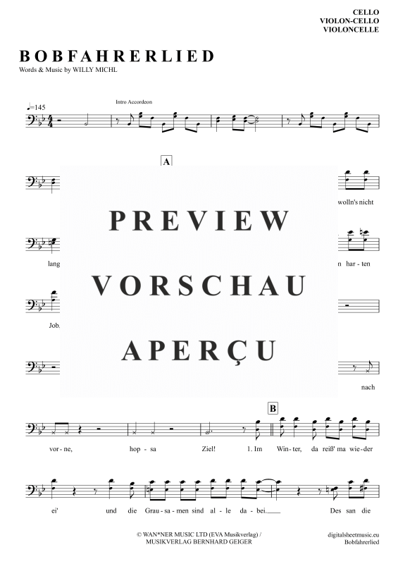 gallery: Bobfahrer-Lied, Buam, Troglauer, Violoncello