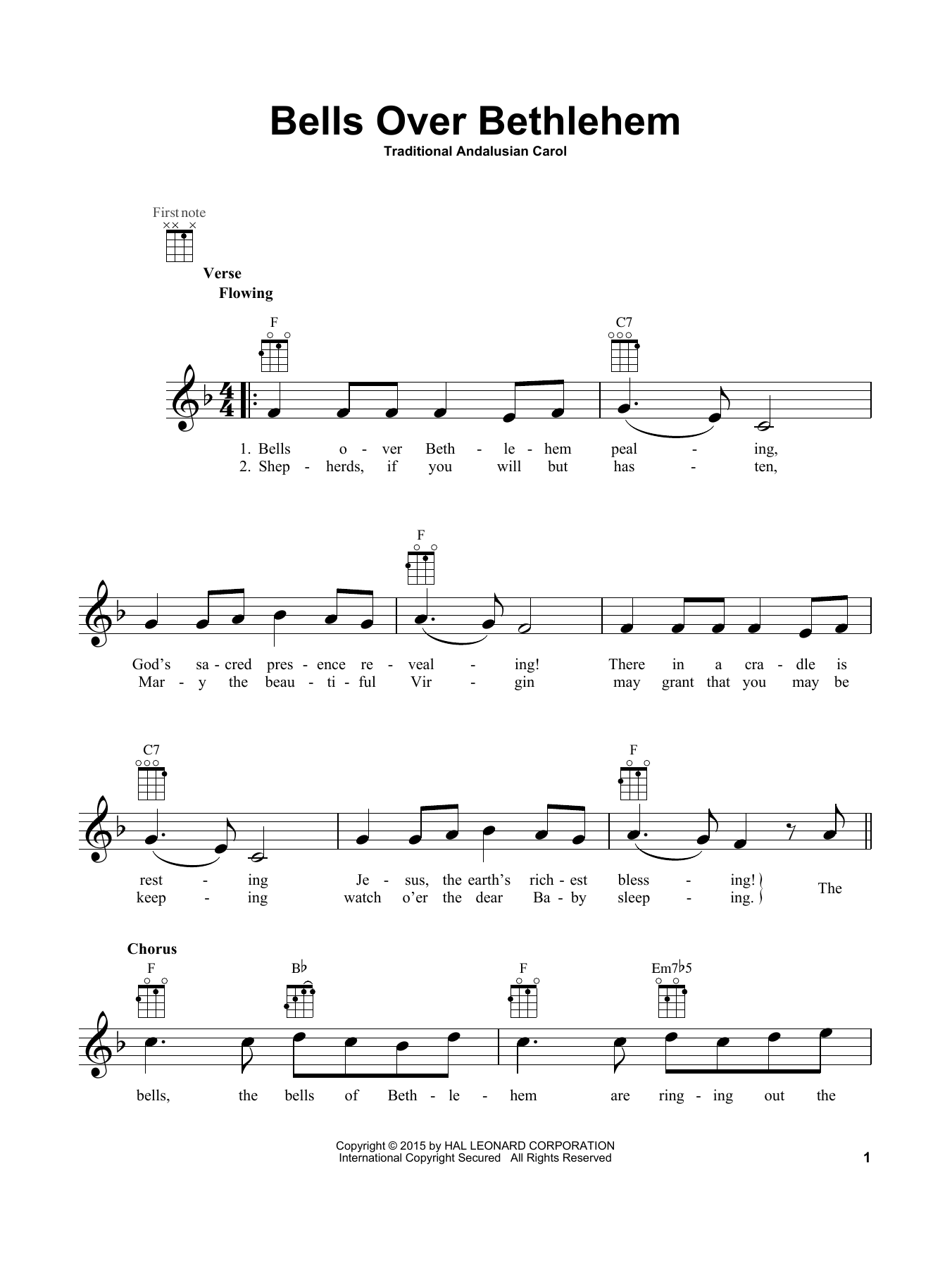 Product gallery: Page 1 of 1 Bells Over Bethlehem, Traditional Andalusian Carol