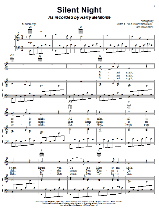 Product gallery: Page 1 of 1 Silent Night, Harry Belafonte