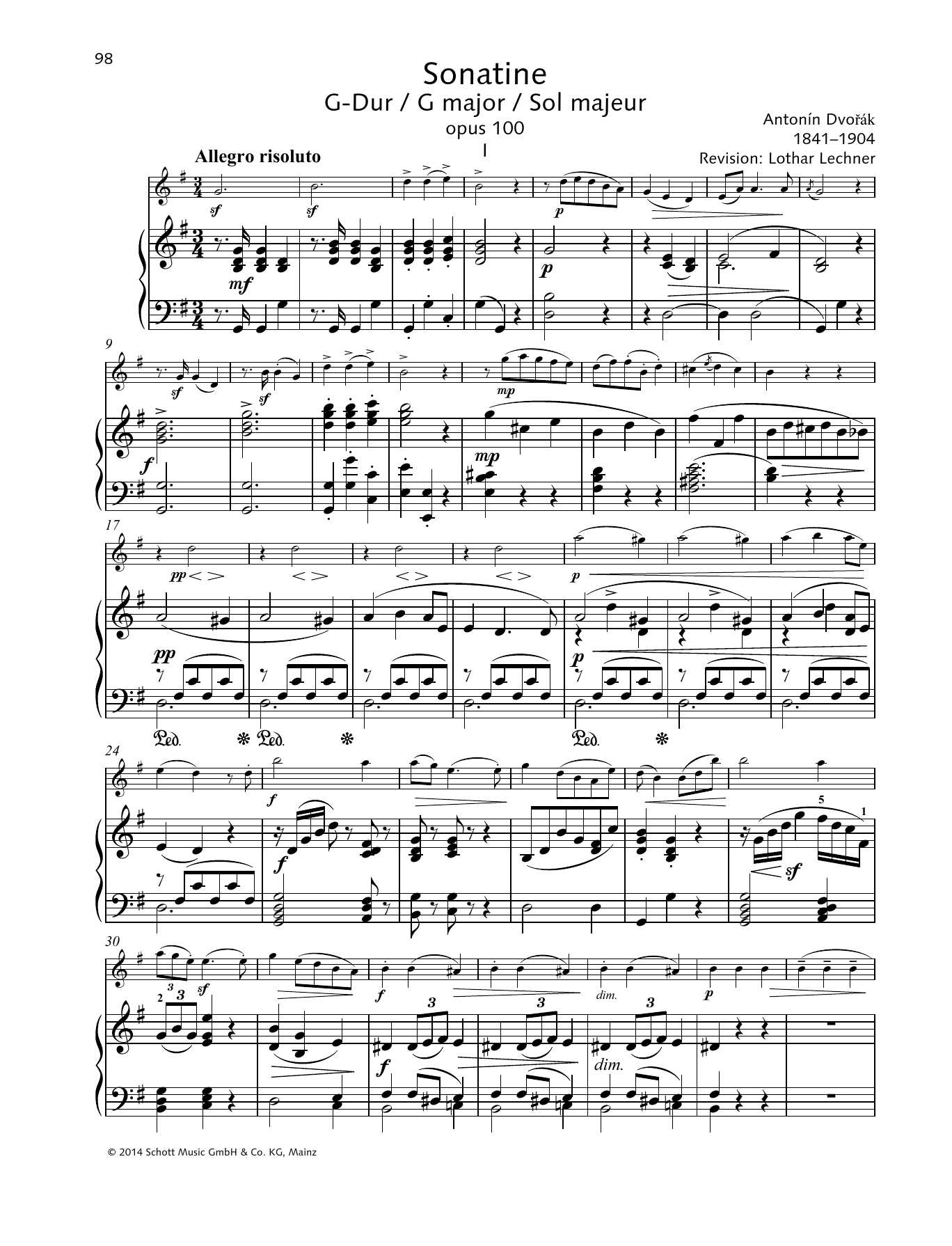 Product picture to: Sonatina G Major