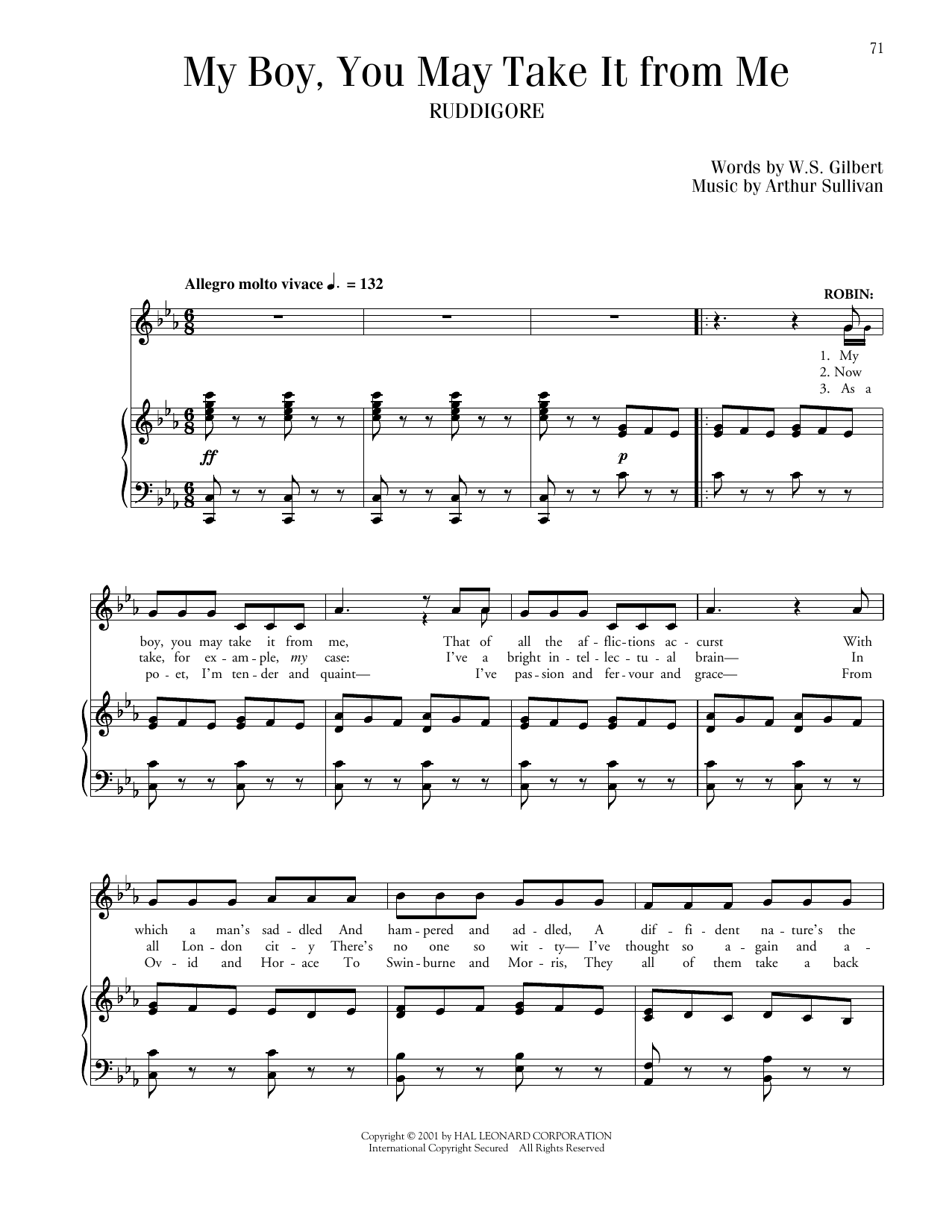 Product picture to: My Boy, You May Take It From Me (from Ruddigore)