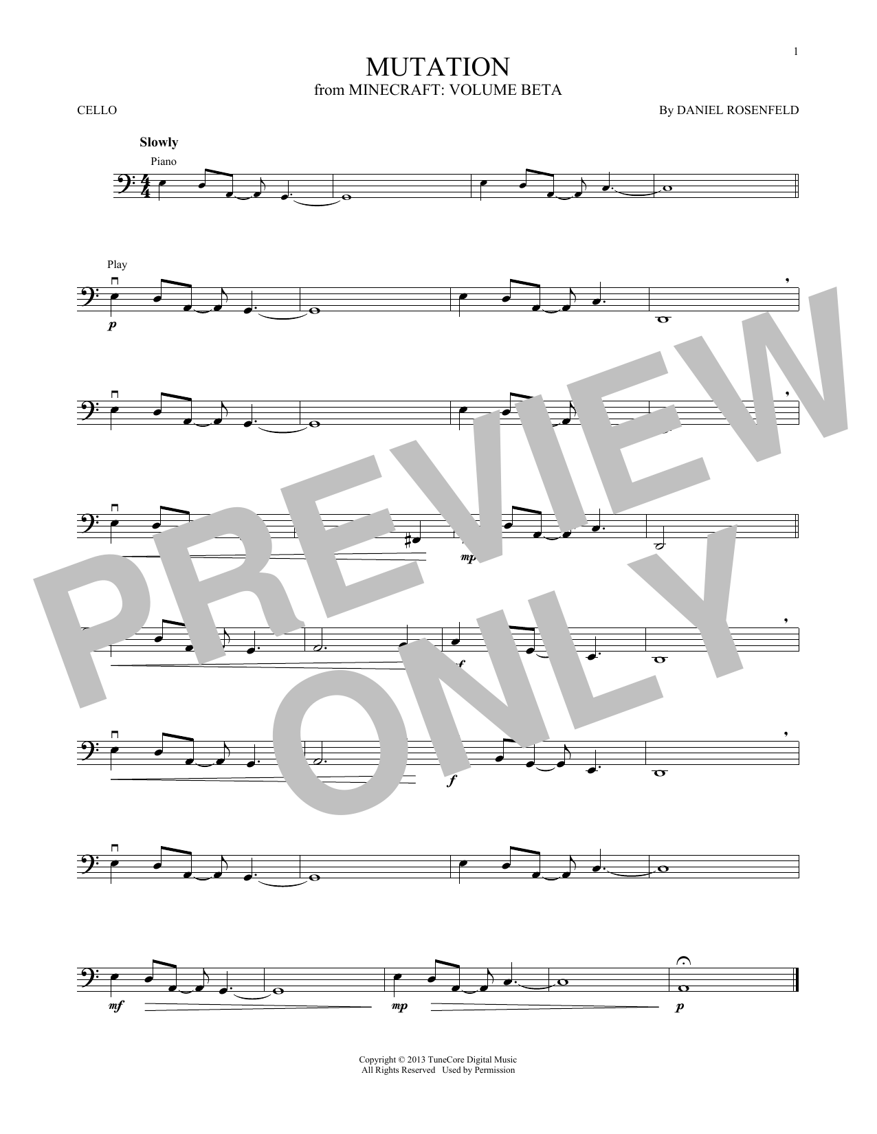 Produktgalerie: Seite 1 von 1 Mutation (from Minecraft), C418, Violoncello
