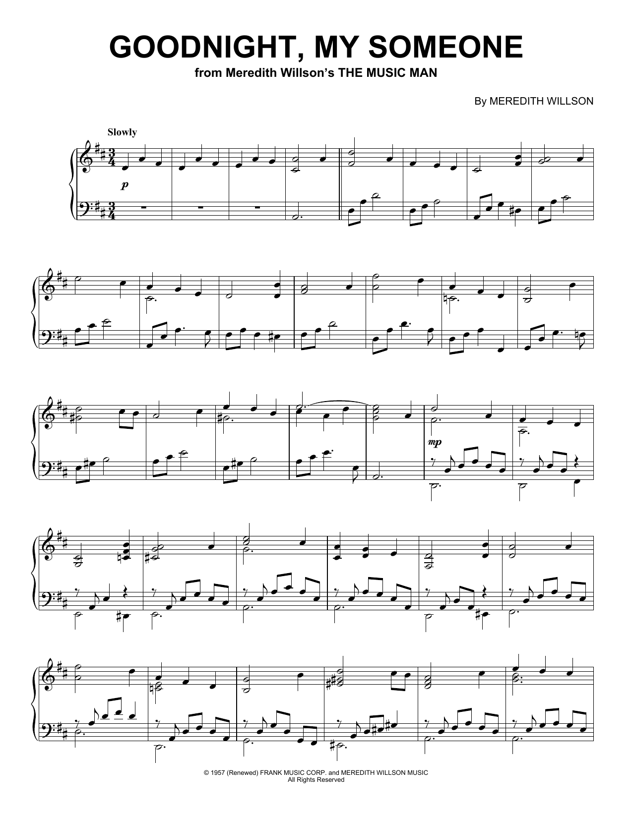 Produktbild zu: Goodnight, My Someone (from The Music Man) (Peaceful Piano Solo)