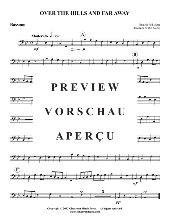 Produktgalerie: Seite 4 von 8 Over the Hills and Far Away , , (Holzbläser-Quintett)