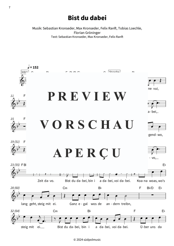 gallery: Bayrische Popmusik - Leadsheets von DeSchoWieda, DeSchoWieda, Gesang & Akkorde