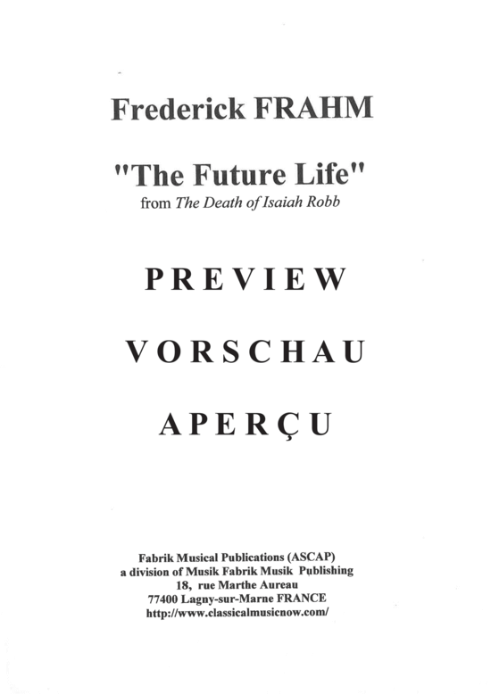 Product gallery: Page 2 of 14 The Future Life from The Death of Isaiah Robb , , (Mezzo-Sopran + Klavier)