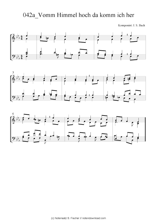 Produktbild zu: Vomm Himmel hoch da komm ich her J. S. Bach