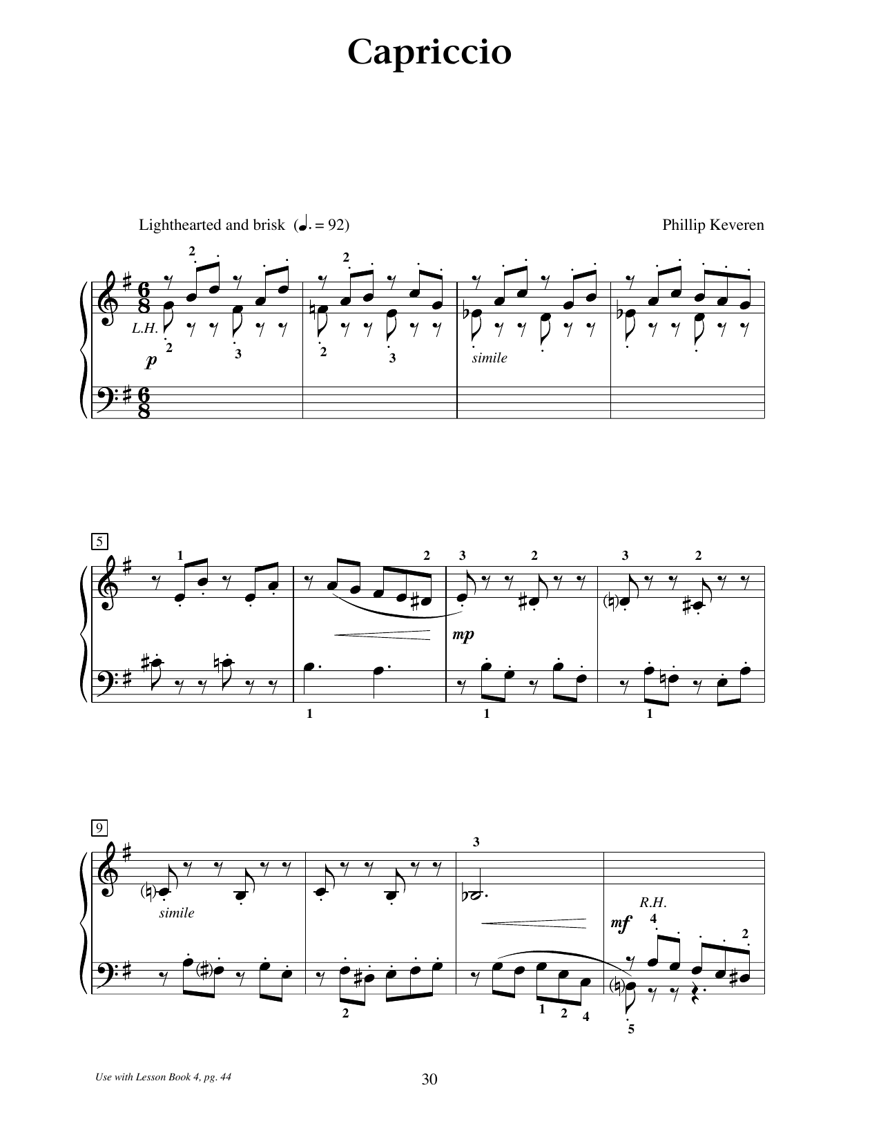 Produktgalerie: Seite 1 von 1 Capriccio, Phillip Keveren, Klavier